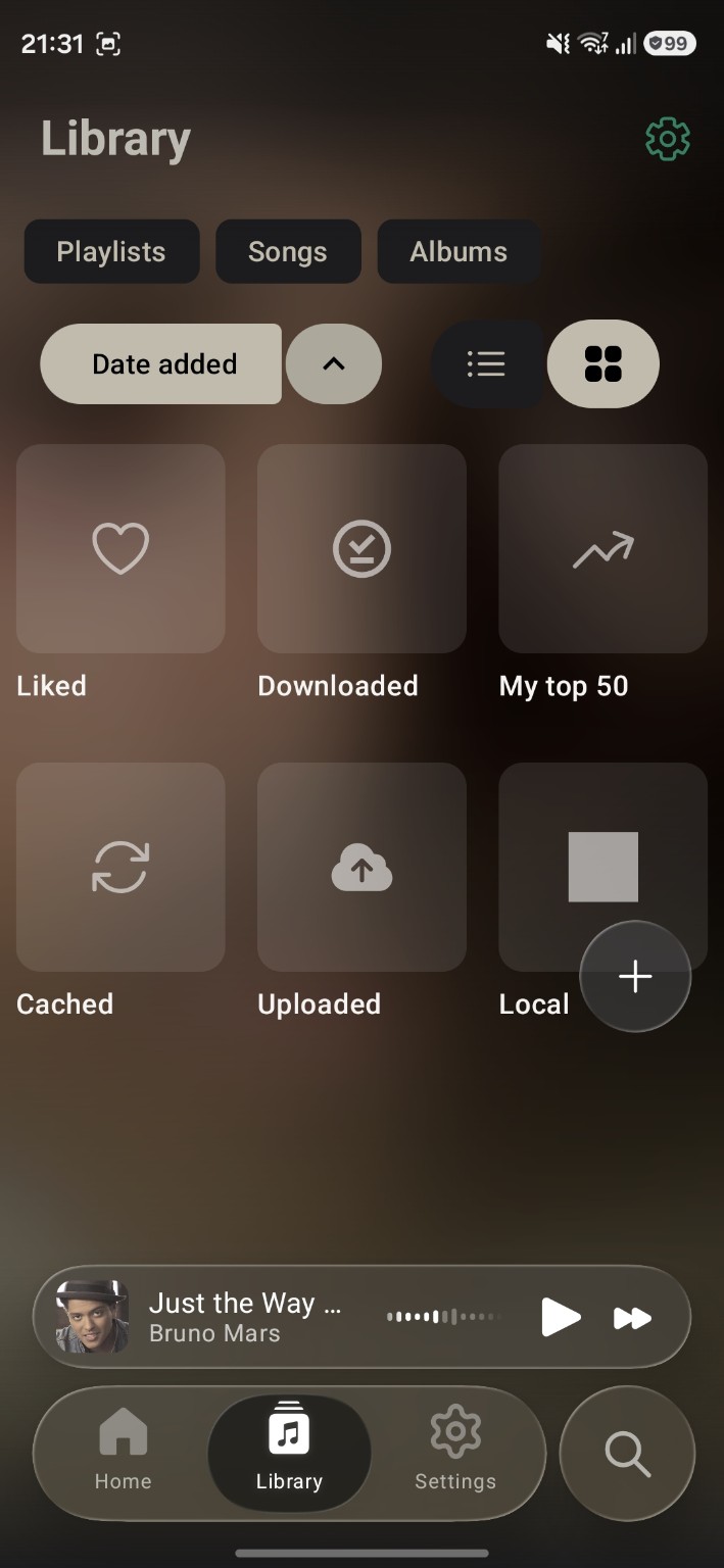 XAN Library screen